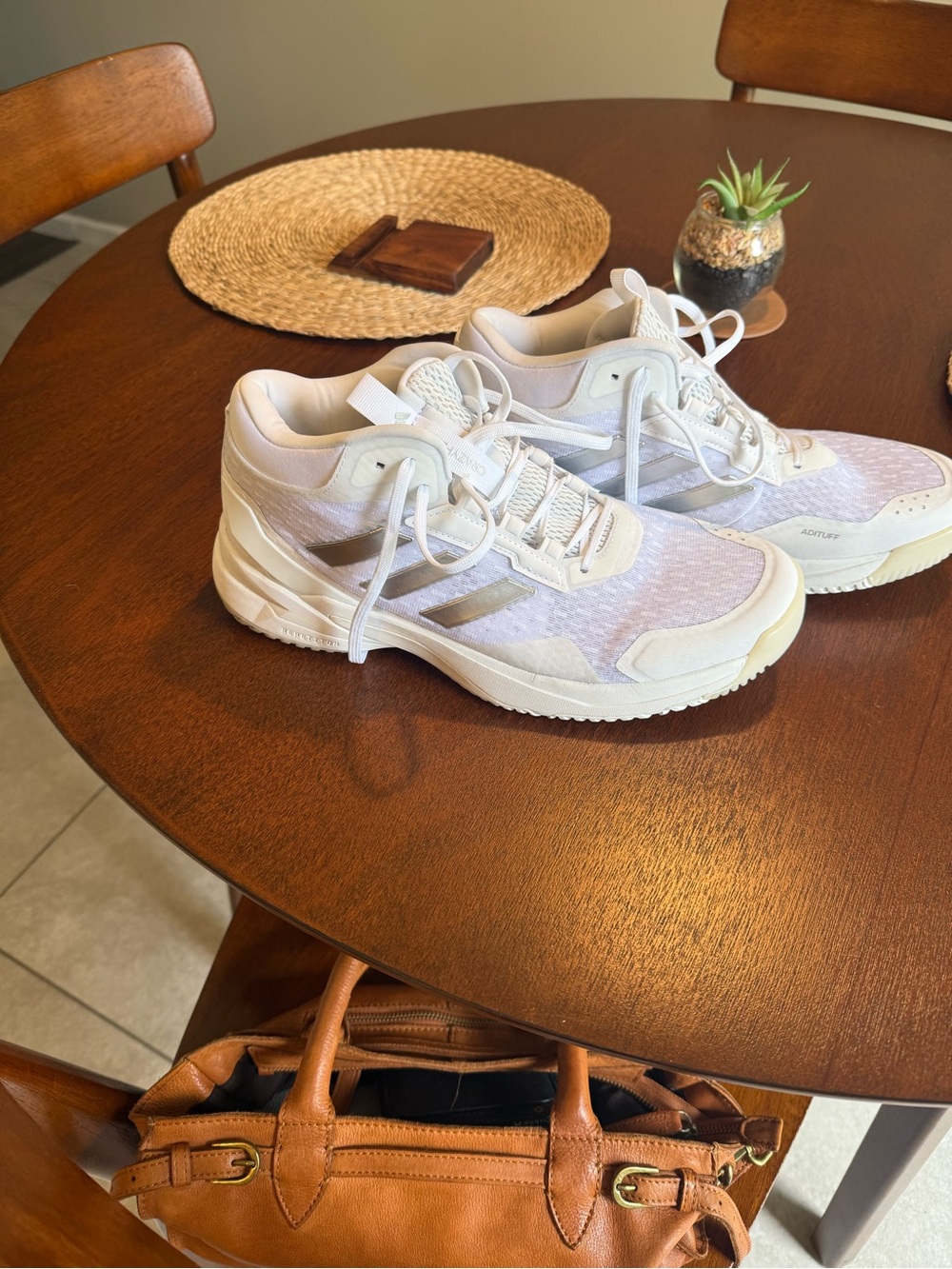 adidas Women’s White crazy flight sneakers